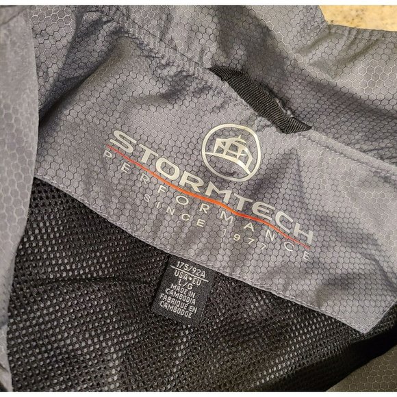 Men's Large Stormtech Performance Rain Jacket Waterproof Gray XBOX Logo Mesh - Picture 3 of 12